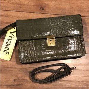 Vivace leather clutch/shoulder bag